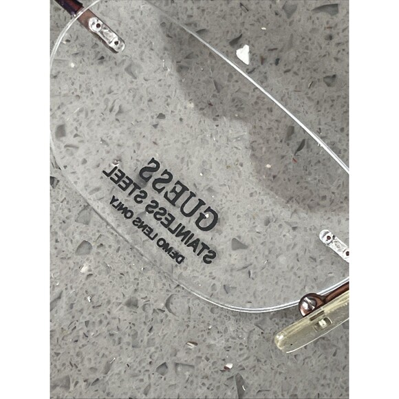 GUESS GU1274 BRN 48-17-140 Stainless Steel Rimless Eyeglasses Frames ONLY Brown main image 7